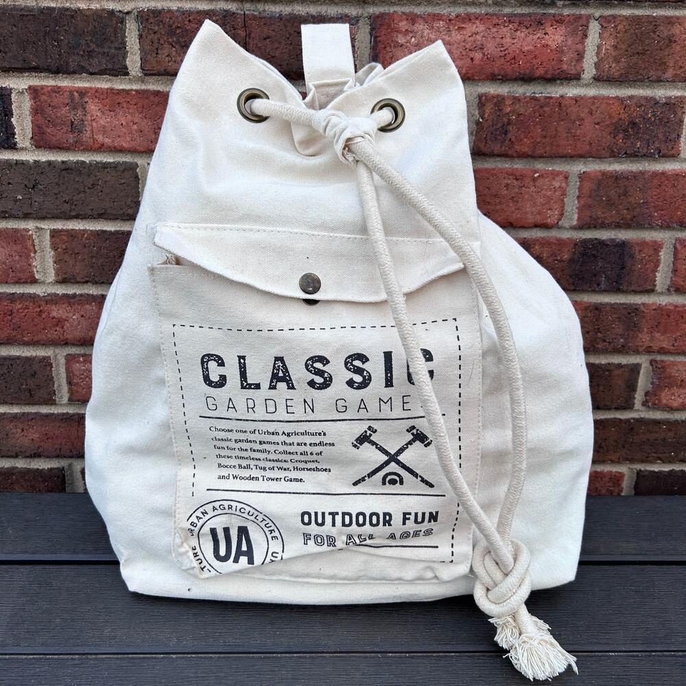 Urban Agriculture Classic Garden Games Large Canvas Backpack Duffel Bag